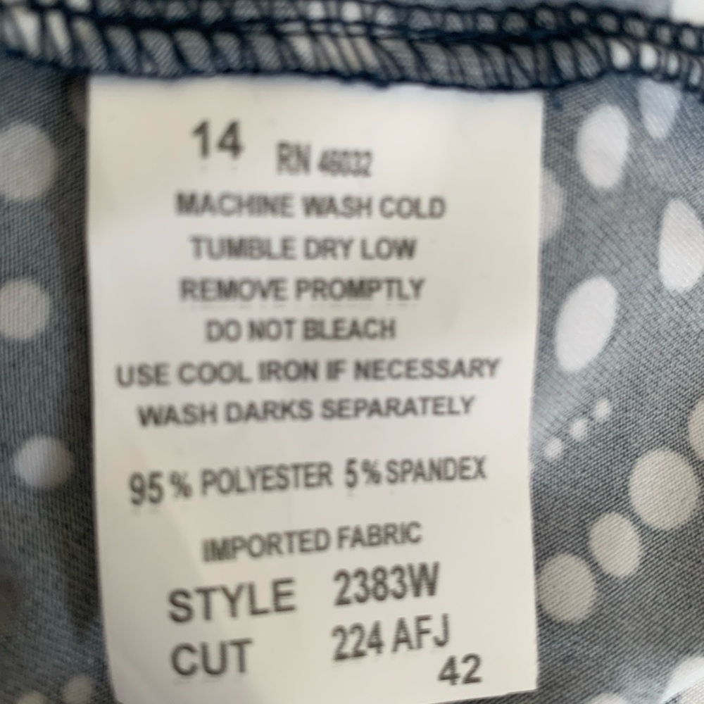Southern Lady Elegant Navy and White Patterned A-Line Skirt plus 2x NWT - Picture 8 of 11